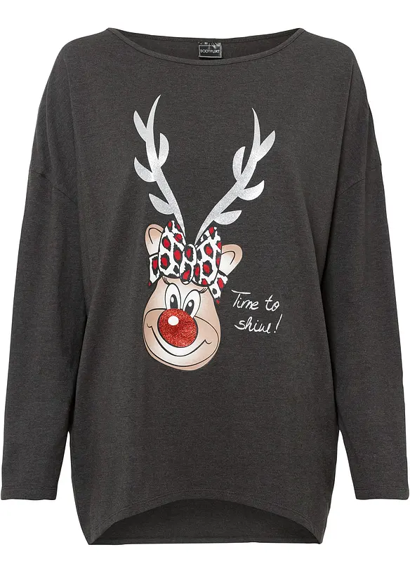 T-shirt de Noël épaules nues, bonprix