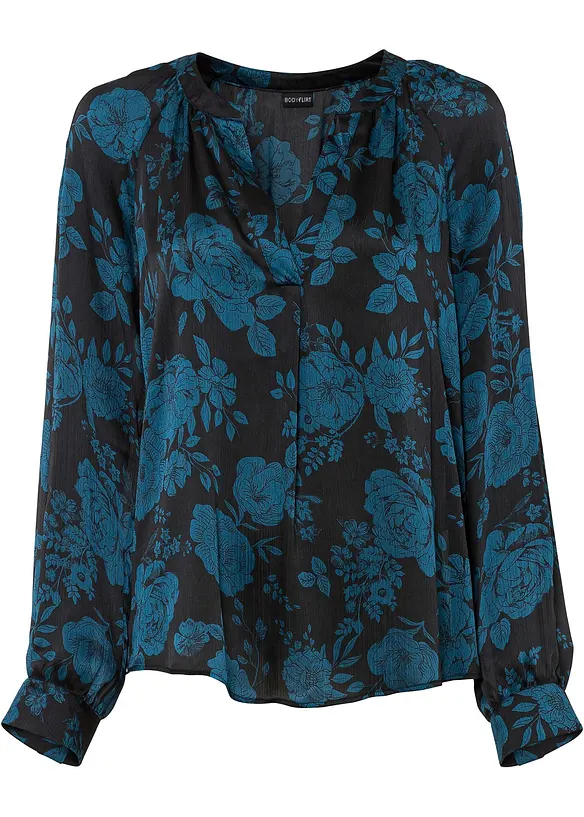 Blouse imprimée en crêpe léger, bonprix