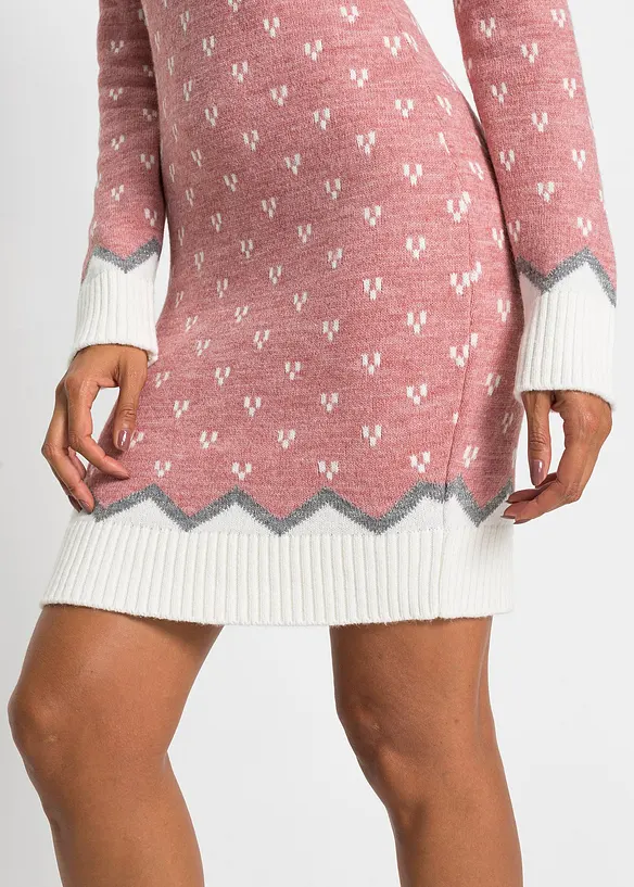 Robe en maille jacquard, bonprix