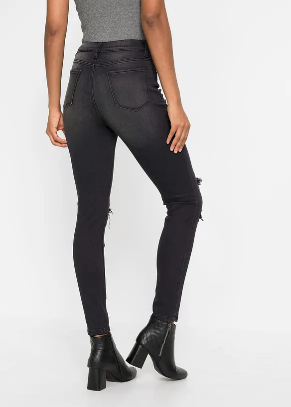 Jean Skinny avec effets déchirés, RAINBOW