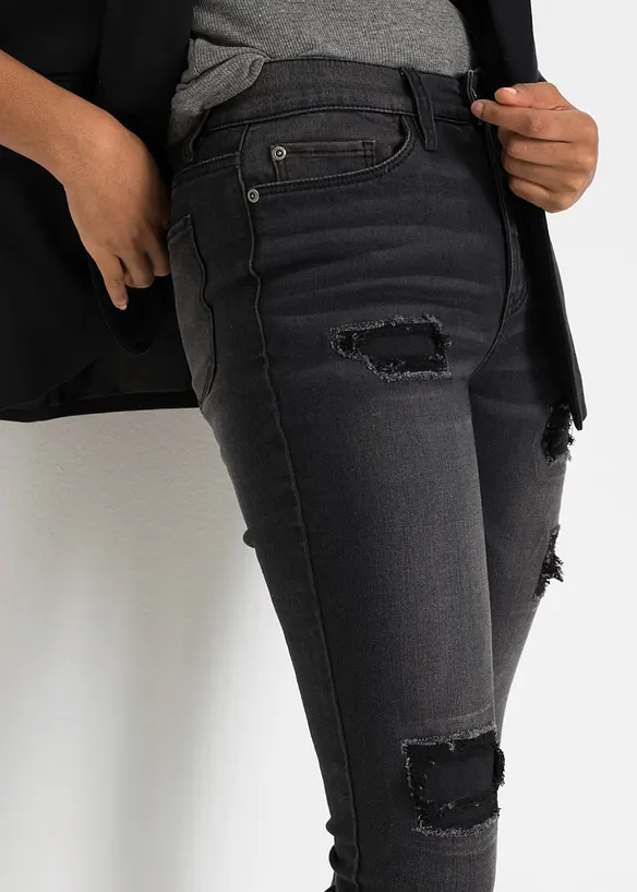 Jean Skinny avec effets déchirés, RAINBOW