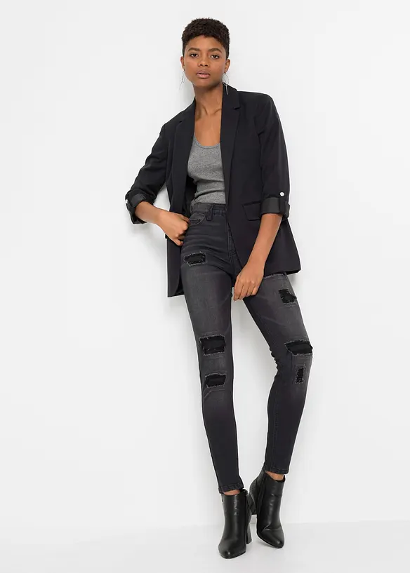 Jean Skinny avec effets déchirés, RAINBOW