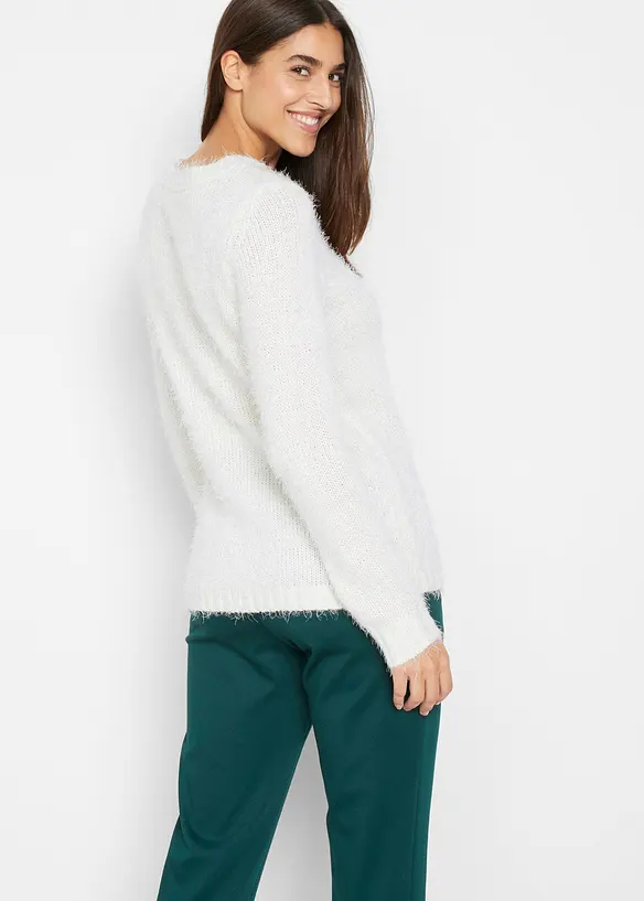 Pull de Noël renne à sequins, bonprix