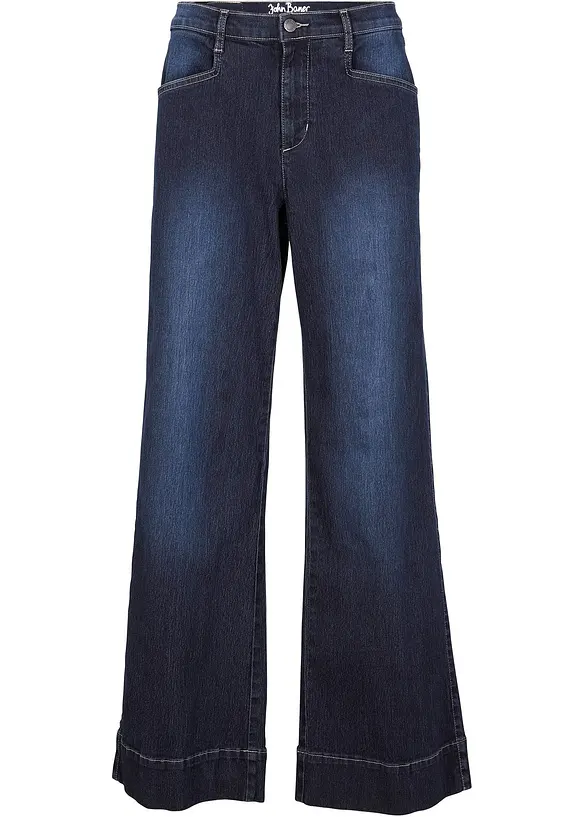 Jean large taille mi-haute, extensible, bonprix