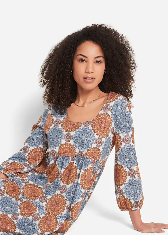 Robe fluide en jersey viscose mélangée, bonprix