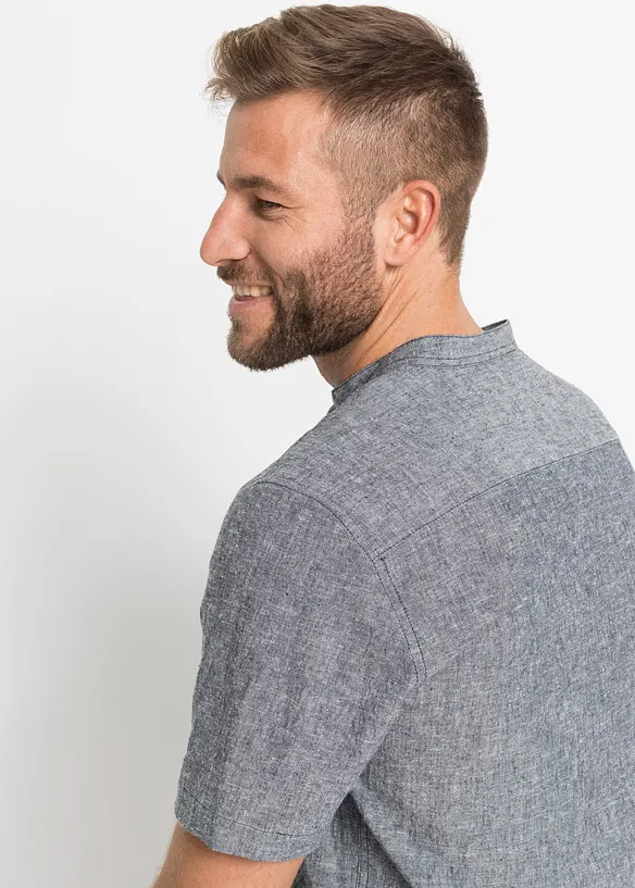 Chemise manches courtes avec lin, bonprix