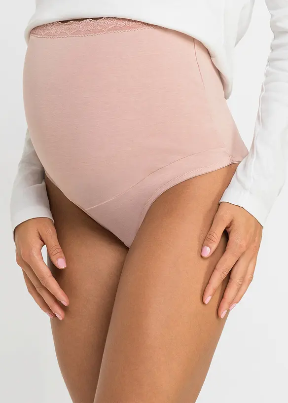 Lot de 2 slips de grossesse en coton extensible, bonprix