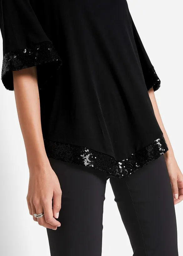 Tunique en jersey à sequins, bonprix