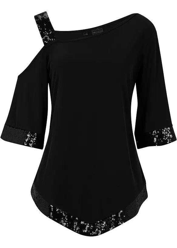 Tunique en jersey à sequins, bonprix