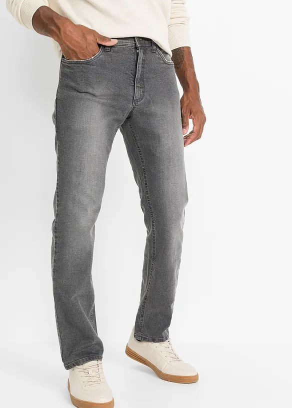 Jean droit extensible coupe ventre confort, Regular, bonprix
