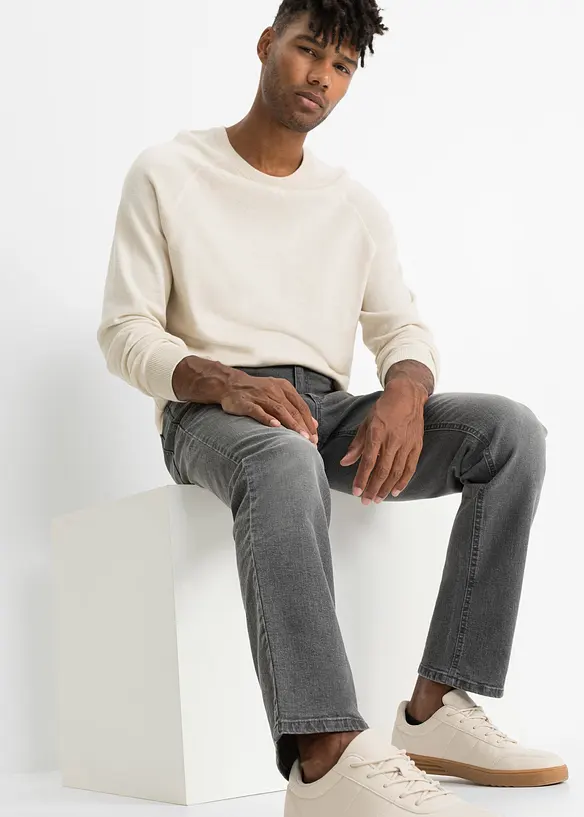 Jean droit extensible coupe ventre confort, Regular, bonprix