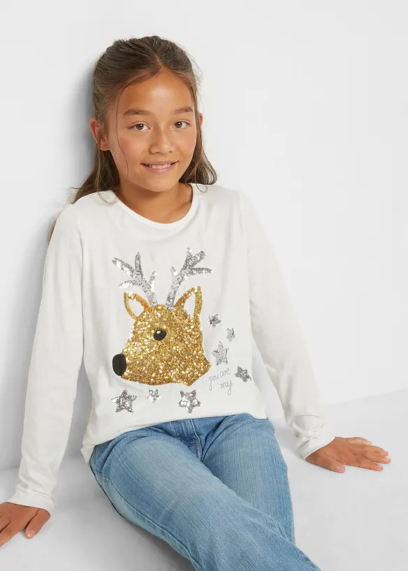 T-shirt manches longues 100% coton, bonprix