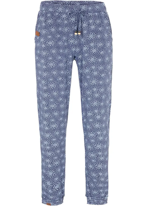 Pantalon doux en jersey viscose extensible avec imprimé, bonprix