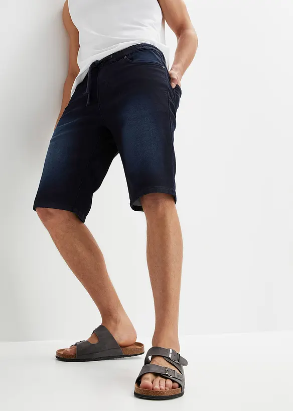 Bermuda confortable en jean et molleton, Regular, bonprix