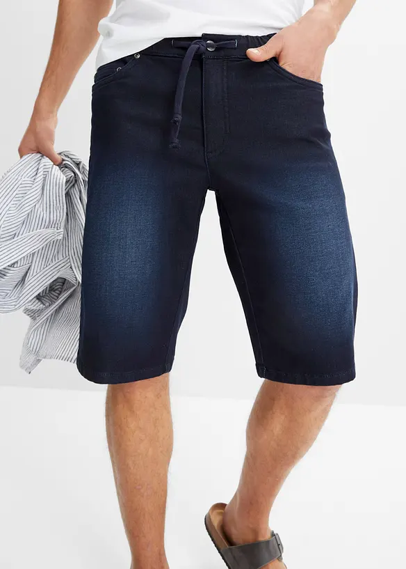 Bermuda confortable en jean et molleton, Regular, bonprix