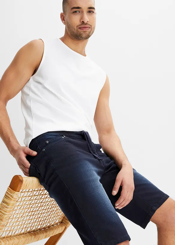 Bermuda confortable en jean et molleton, Regular, bonprix