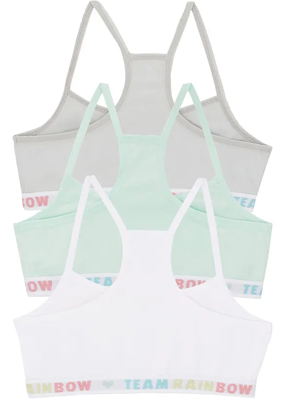 Lot de 3 brassières en coton doux et extensible, bonprix