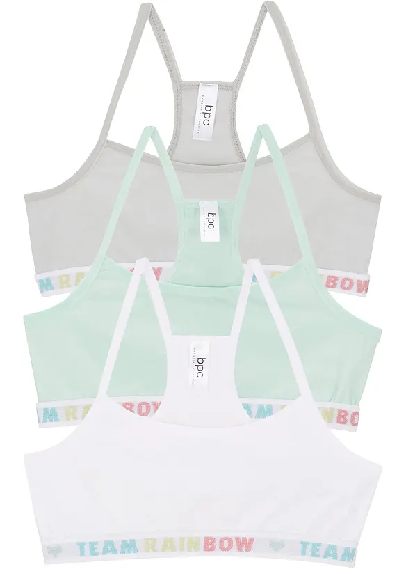Lot de 3 brassières en coton doux et extensible, bonprix