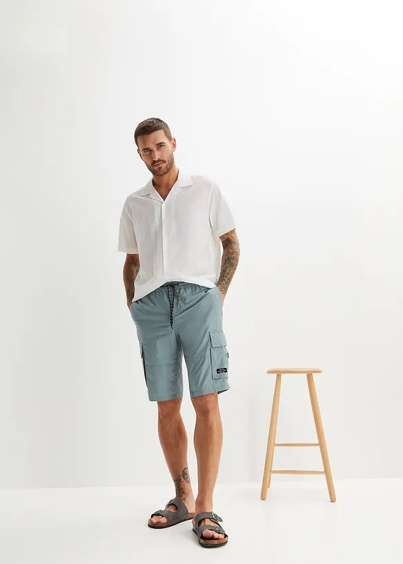 Bermuda cargo à taille élastiquée, Regular, bonprix