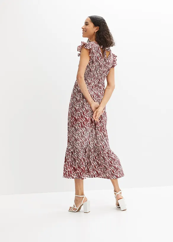 Robe midi à manches papillon, bonprix
