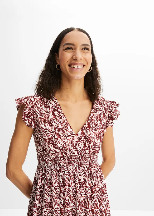 Robe midi à manches papillon, bonprix