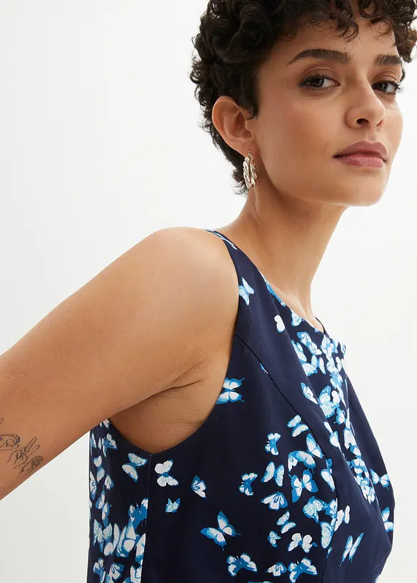 Robe à plis piqués et poches, bonprix