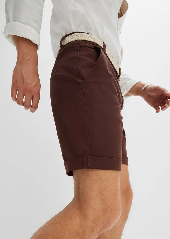 Bermuda chino extensible avec ceinture, Regular Fit, bonprix