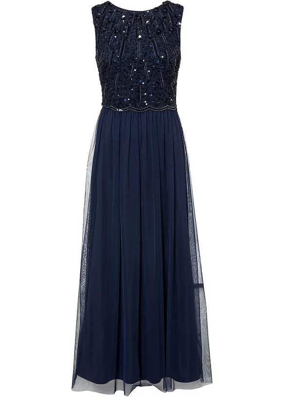 Robe longue avec haut brodé de sequins, bonprix