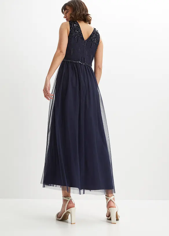 Robe longue avec haut brodé de sequins, bonprix