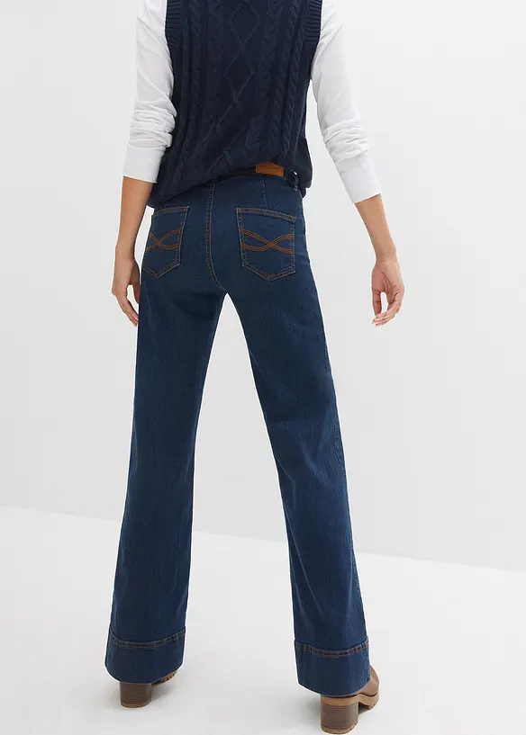 Jean large taille mi-haute, stretch confort, bonprix