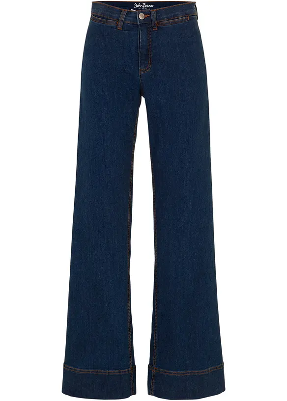 Jean large taille mi-haute, stretch confort, bonprix