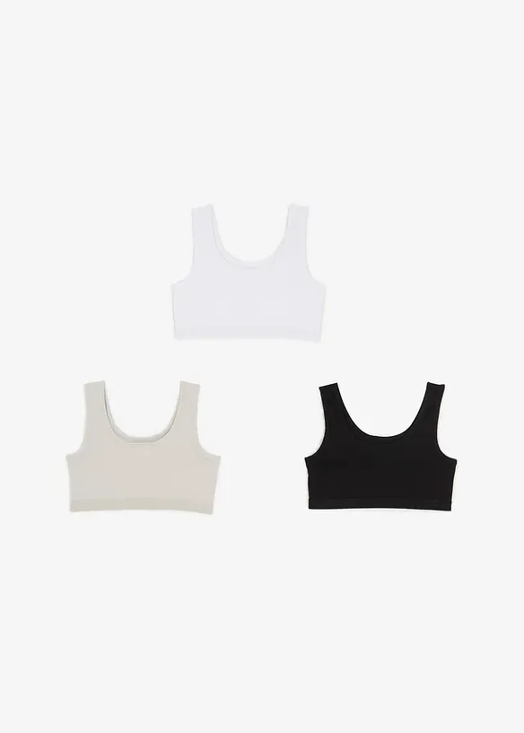 Lot de 3 brassières fille, bonprix