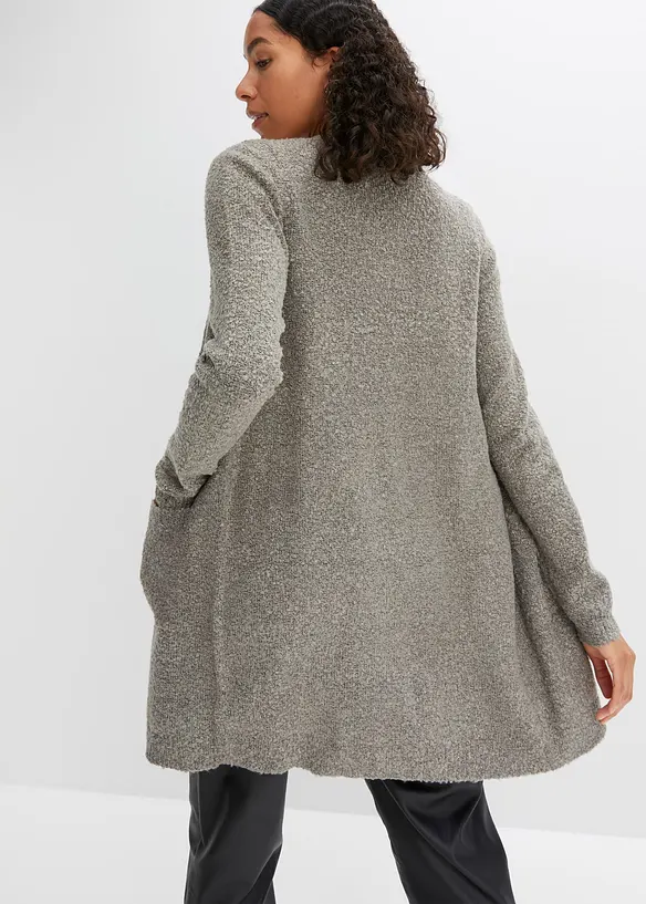 Gilet long en maille bouclée, bonprix