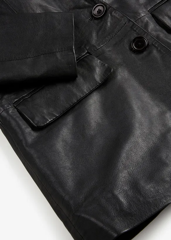 Blazer en cuir d’agneau nappa, bonprix
