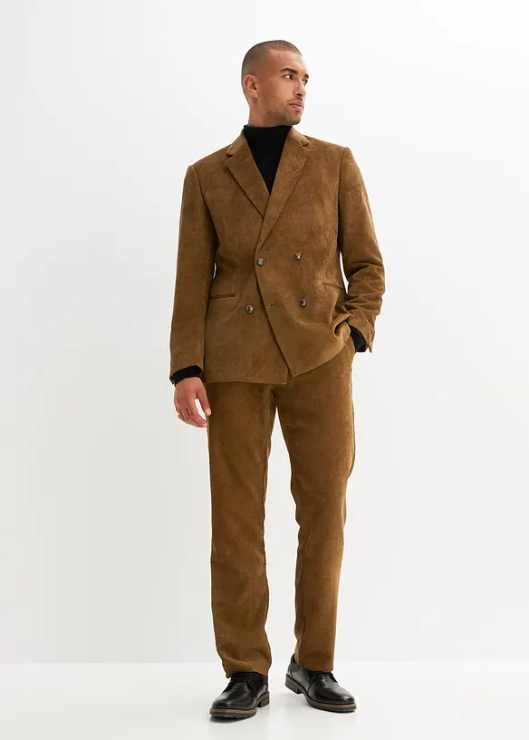 Pantalon chino en velours côtelé Regular Fit, Straight, bpc selection