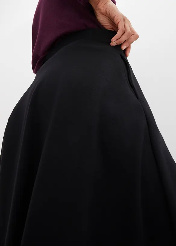 Jupe midi en viscose mélangée, bonprix