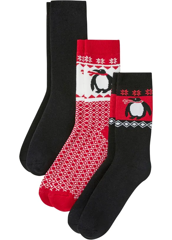 Lot de 3 paires de chaussettes thermo avec intérieur éponge doux et nœud en satin, bpc bonprix collection