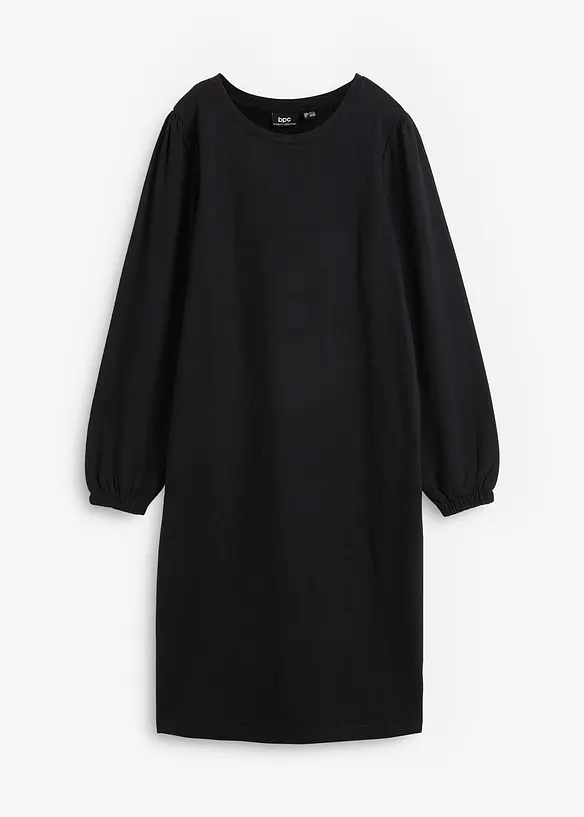 Robe en molleton avec manches ballon et fente, bonprix