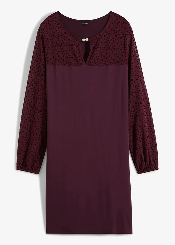 Robe en jersey avec empiècement en mesh, BODYFLIRT