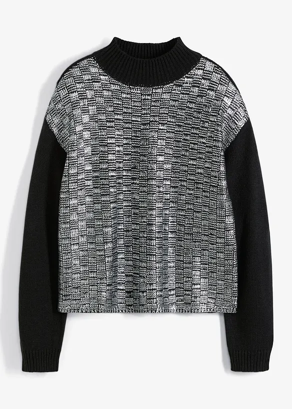 Pull en maille avec imprimé brillant, RAINBOW