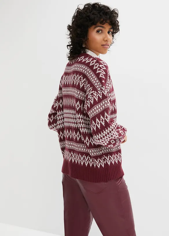 Gilet norvégien en maille avec boutons, bpc bonprix collection