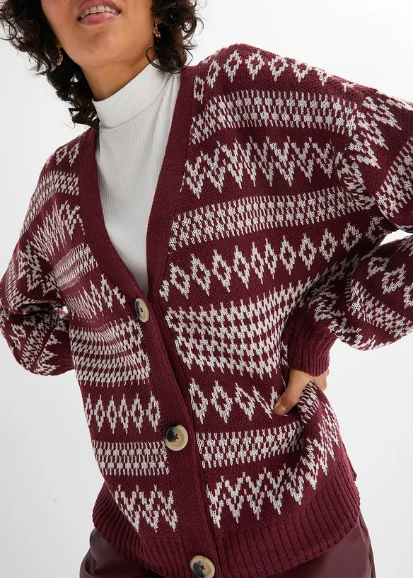 Gilet norvégien en maille avec boutons, bpc bonprix collection