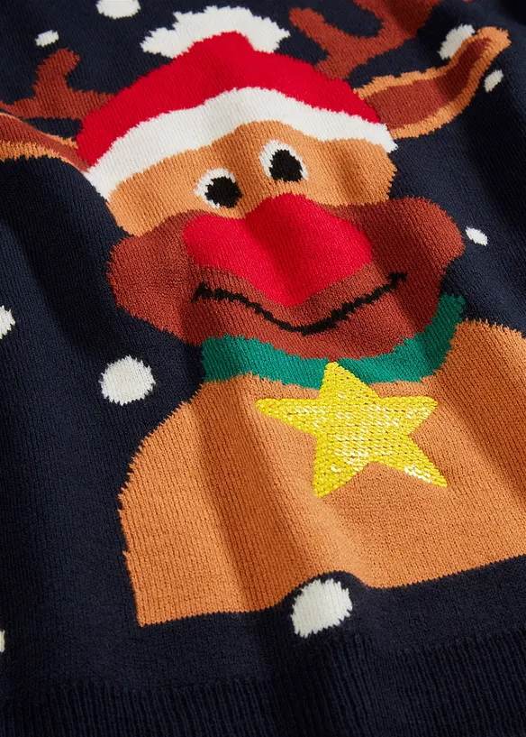 Pull de Noël en fine maille, bonprix