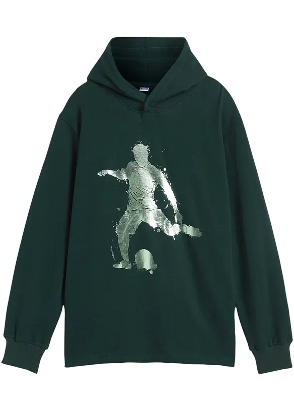 Sweat à capuche en coton mélangé, bonprix