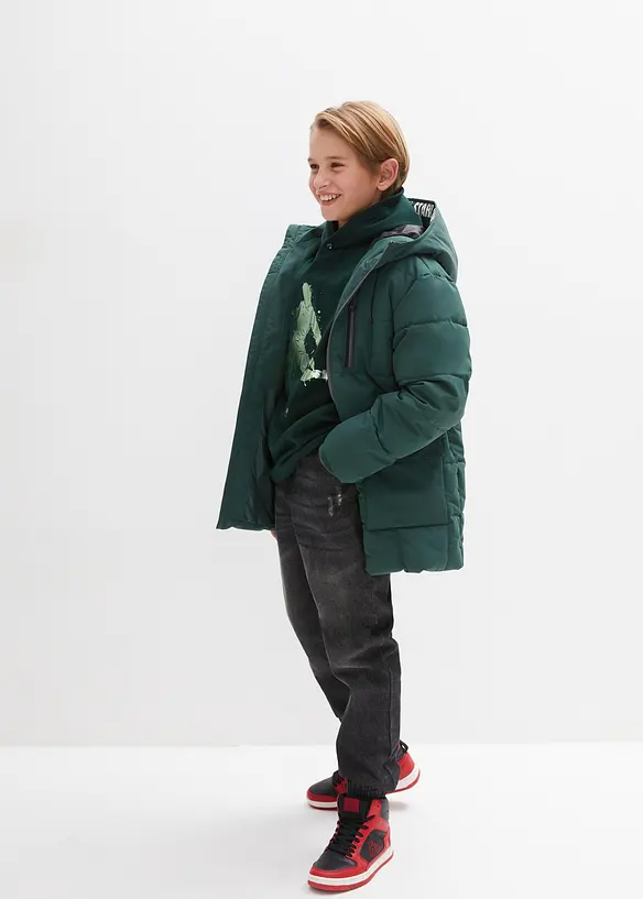Sweat à capuche en coton mélangé, bonprix