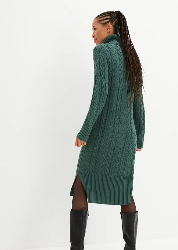 Robe en maille midi structurée, bonprix
