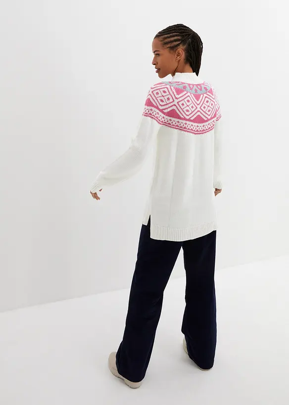 Pull norvégien avec fentes latérales, bonprix