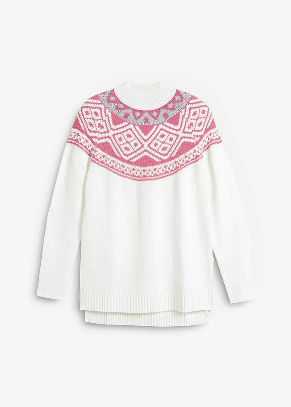 Pull norvégien avec fentes latérales, bonprix