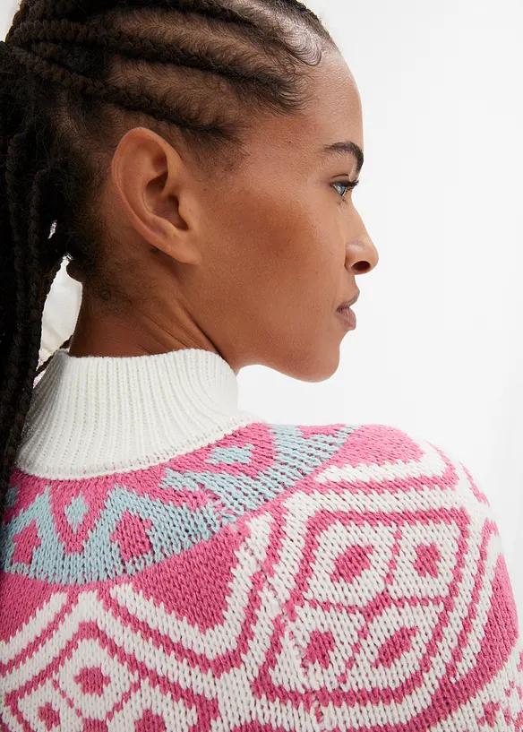 Pull norvégien avec fentes latérales, bonprix