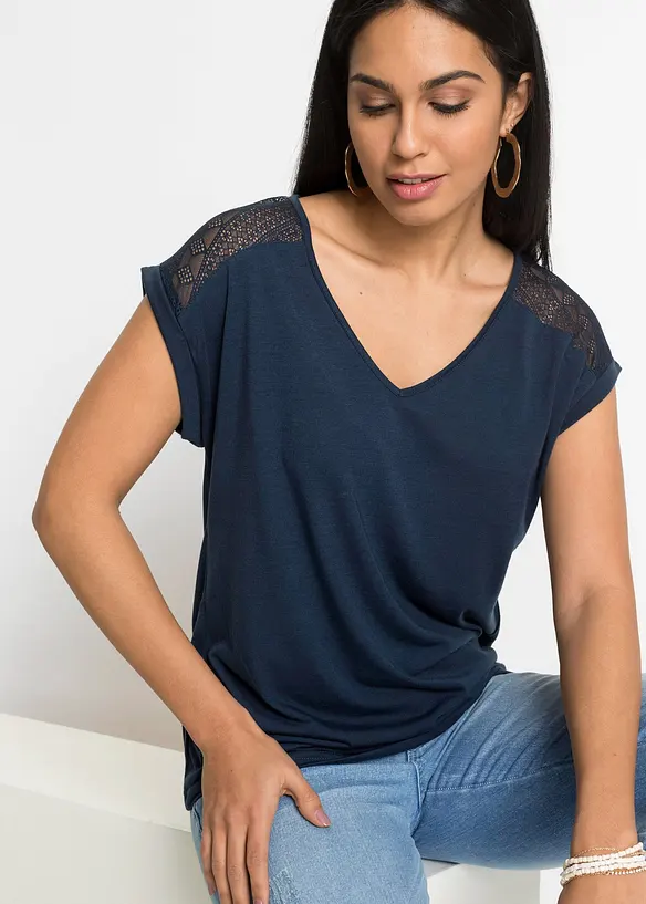 T-shirt en viscose mélangée, bonprix